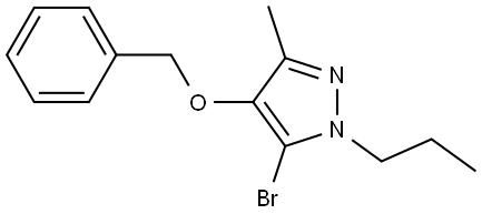 4-(苄氧基)-5-溴-3-甲基-1-丙基-1H吡唑 结构式