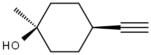 顺式-4-乙炔基-1-甲基环己烷-1-醇 结构式