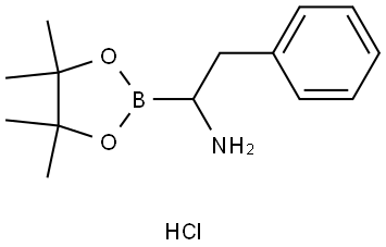 2-PHENYL-1-(4,4,5,5-TETRAMETHYL-1,3,2-DIOXABOROLAN-2-YL)ETHYLAMINE HYDROCHLORIDE 结构式