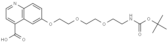 6-((2,2-DIMETHYL-4-OXO-3,8,11-TRIOXA-5-AZATRIDECAN-13-YL)OXY) QUINOLINE-4-CARBOXYLIC ACID " 结构式