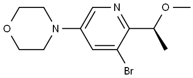 4-[5-bromo-6-[(1S)-1-methoxyethyl]-3-pyridyl]morpholine 结构式