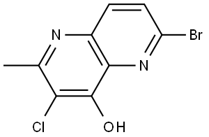 6-溴-3-氯-2-甲基-1,5-萘啶-4-醇 结构式