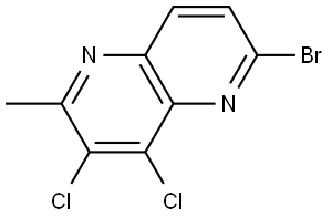 6-溴-3,4-二氯-2-甲基-1,5-萘啶 结构式