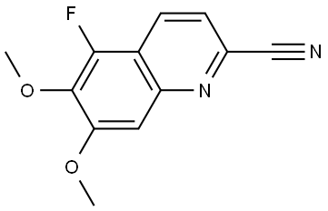 5-氟-6,7-二甲氧基喹啉-2-腈 结构式