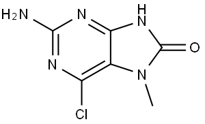 2-氨基-6-氯-7-甲基-7H-嘌呤-8(9H)-酮 结构式
