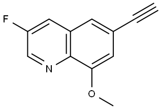 6-乙炔基-3-氟-8-甲氧基喹啉 结构式