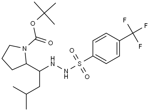 1-Pyrrolidinecarboxylic acid, 2-[3-methyl-1-[2-[[4-(trifluoromethyl)phenyl]sulfo… 结构式