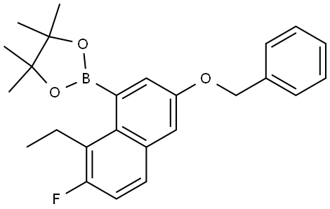 2-(3-(苄氧基)-8-乙基-7-氟萘-1-基)-4,4,5,5-四甲基-1,3,2-二氧硼杂环戊烷 结构式