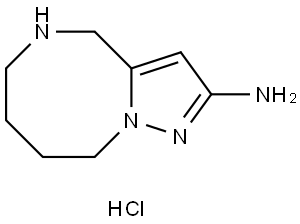 4,5,6,7,8,9-六氢吡唑并[1,5-A][1,4]重氮嗪-2-胺盐酸盐 结构式