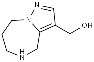 (5,6,7,8-四氢-4H-吡唑并[1,5-A][1,4]二氮杂-3-基)甲醇 结构式