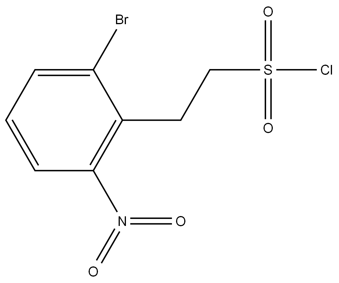 2-(2-溴-6-硝基苯基)乙磺酰氯 结构式