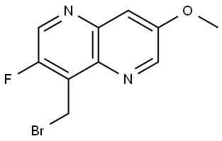 4-(溴甲基)-3-氟-7-甲氧基-1,5-萘啶 结构式