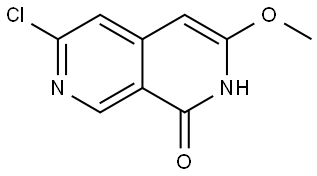 6-氯-3-甲氧基-2,7-萘啶-1(2H)-酮 结构式