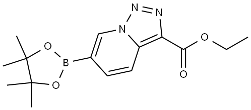 6-(4,4,5,5-四甲基-1,3,2-二氧杂硼杂环戊烷-2-基)-[1,2,3]三唑并[1,5-A]吡啶-3-羧酸乙酯 结构式