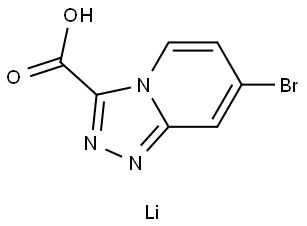 7-溴-[1,2,4]三唑并[4,3-A]吡啶-3-羧酸锂盐 结构式