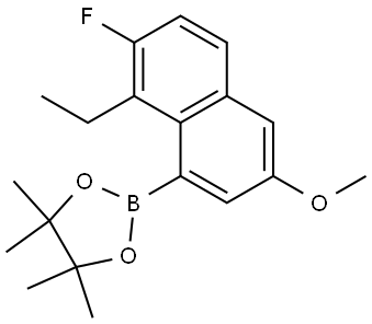 2-(8-乙基-7-氟-3-甲氧基萘-1-基)-4,4,5,5-四甲基-1,3,2-二氧硼杂环戊烷 结构式