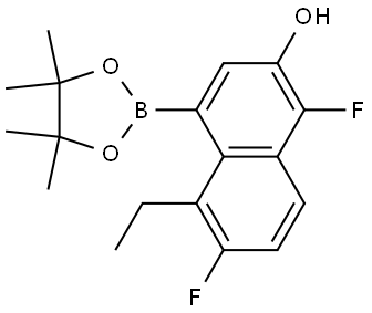 5-乙基-1,6-二氟-4-(4,4,5,5-四甲基-1,3,2-二氧杂硼-2-基)萘-2-醇 结构式
