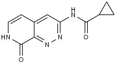 N-(8-氧-7,8-二氢吡啶[3,4-C]吡啶并噁唑-3-基)环丙烷羧酰胺 结构式