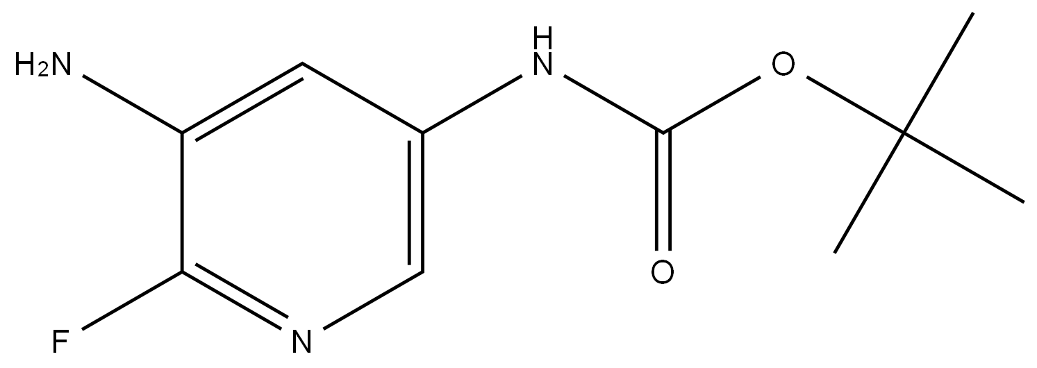 (5-氨基-6-氟吡啶-3-基)氨基甲酸叔丁酯 结构式