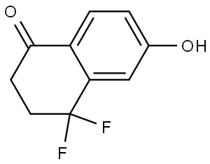 4,4-二氟-6-羟基-3,4-二氢萘-1(2H)-酮 结构式