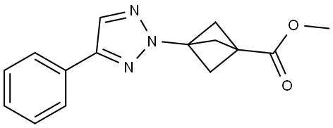 Bicyclo[1.1.1]pentane-1-carboxylic acid, 3-(4-phenyl-2H-1,2,3-triazol-2-yl)-, me… 结构式