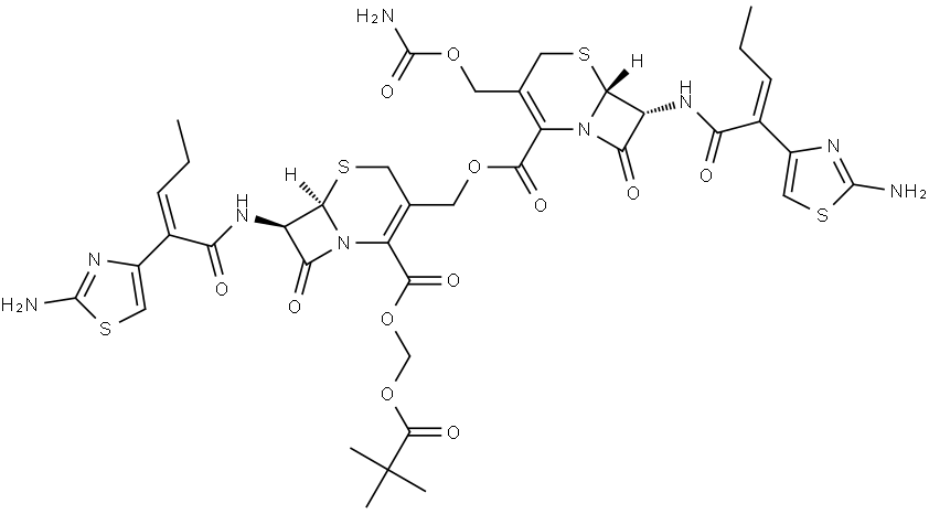 头孢卡品酯二量体(二聚体) 结构式