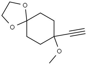 8-乙炔基-8-甲氧基-1,4-二氧螺[4.5]癸烷 结构式