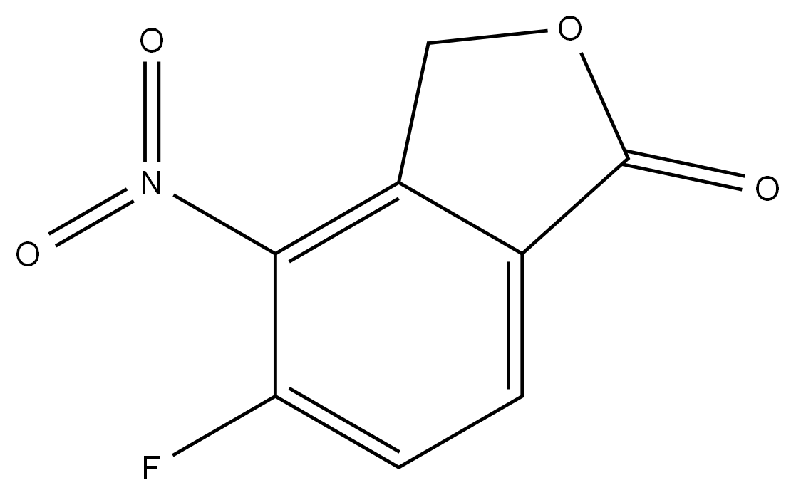 5-氟-4-硝基异苯并呋喃-1(3H)-酮 结构式