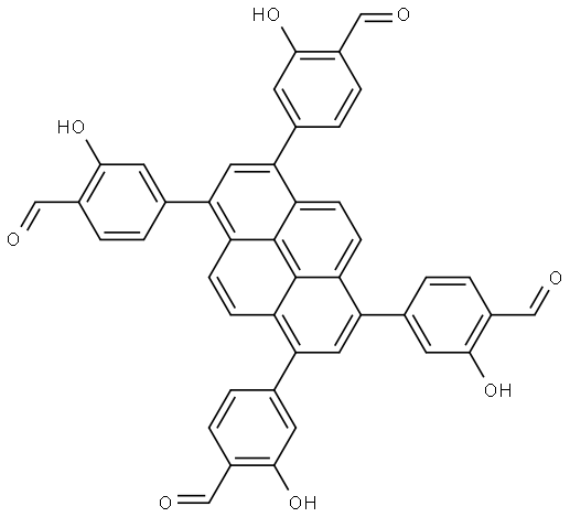 1,3,6,8-TETRAKIS(4-FORMYL-3-HYDROXYLPHENYL)PYRENE 结构式