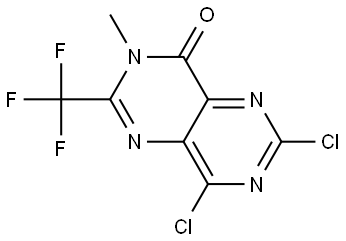 6,8-二氯-3-甲基-2-(三氟甲基)嘧啶并[5,4-D]嘧啶-4(3H)-酮 结构式