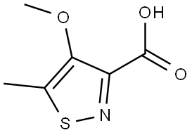 4-甲氧基-5-甲基异噻唑-3-羧酸 结构式