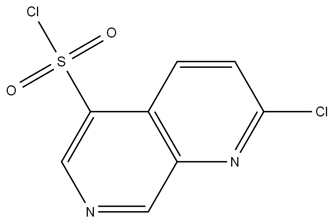 2-氯-1,7-萘啶-5-磺酰氯 结构式