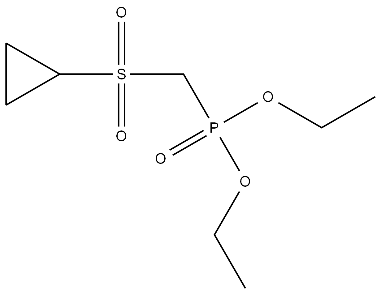 二乙基((环丙基磺酰基)甲基)膦酸酯 结构式