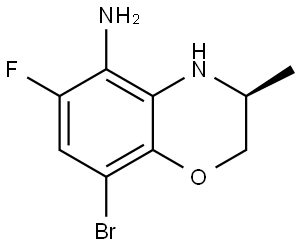(S)-8-bromo-6-fluoro-3-methyl-3,4-dihydro-2H-benzo[b][1,4]oxazin-5-amine 结构式