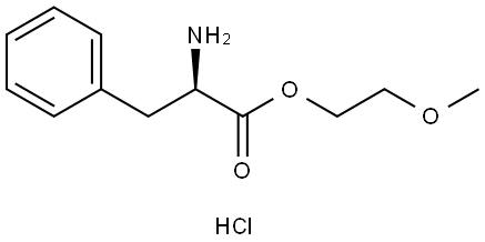 (R)-2-Amino-3-phenyl-propionic acid 2-methoxy-ethyl ester hydrochloride 结构式