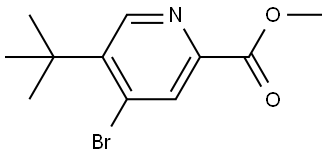 methyl 4-bromo-5-(tert-butyl)picolinate 结构式