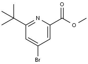 methyl 4-bromo-6-(tert-butyl)picolinate 结构式