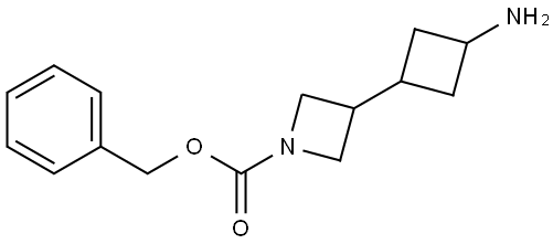 benzyl 3-(3-aminocyclobutyl)azetidine-1-carboxylate 结构式