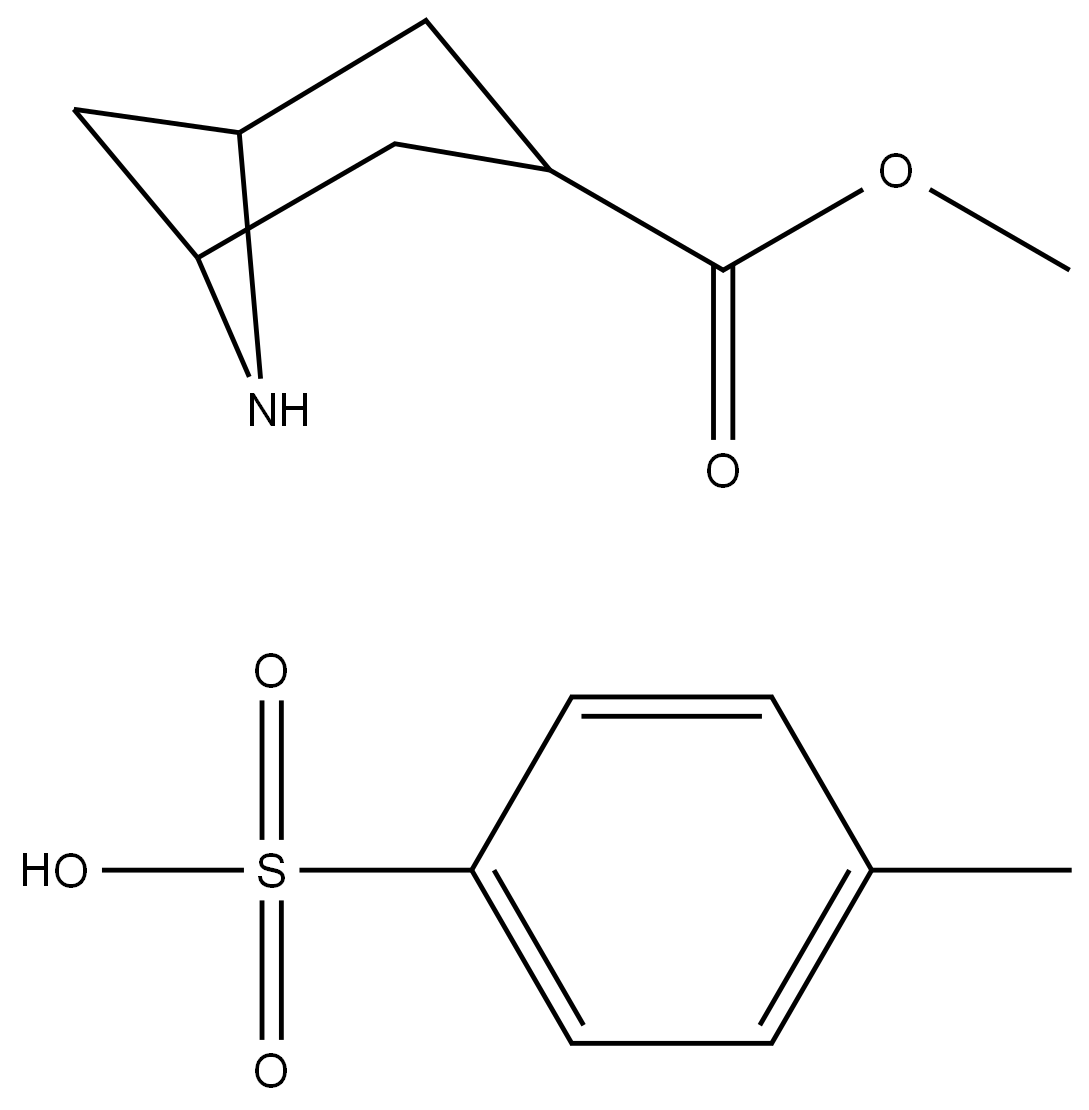 6-Aza-bicyclo[3.1.1]heptane-3-carboxylic acid methyl ester toluene-4-sulfonic acid 结构式