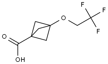 3-(2,2,2-三氟乙氧基)双环[1.1.1]戊烷-1-甲酸 结构式