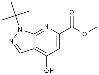 methyl 1-(tert-butyl)-4-hydroxy-1H-pyrazolo[3,4-b]pyridine-6-carboxylate 结构式