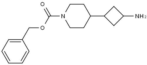 benzyl 4-(3-aminocyclobutyl)piperidine-1-carboxylate 结构式