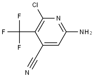 6-amino-2-chloro-3-(trifluoromethyl)isonicotinonitrile 结构式