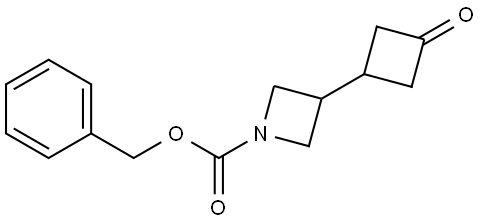 benzyl 3-(3-oxocyclobutyl)azetidine-1-carboxylate 结构式