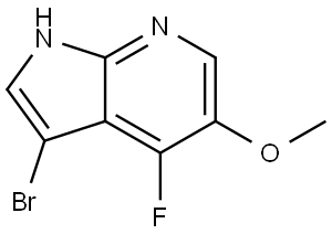 3-bromo-4-fluoro-5-methoxy-1H-pyrrolo[2,3-b]pyridine 结构式