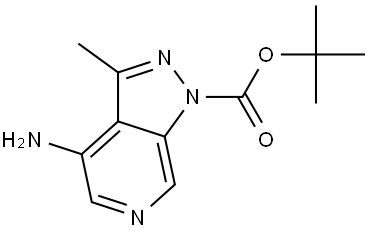 tert-butyl 4-amino-3-methyl-1H-pyrazolo[3,4-c]pyridine-1-carboxylate 结构式