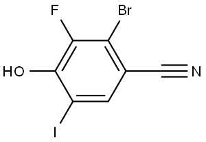 2-bromo-3-fluoro-4-hydroxy-5-iodobenzonitrile 结构式