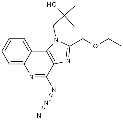 1H-Imidazo[4,5-c]quinoline-1-ethanol, 4-azido-2-(ethoxymethyl)-α,α-dimethyl- 结构式