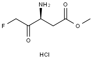 L-aspartic acid β-methyl ester fluoromethyl ketone hydrochloride 结构式