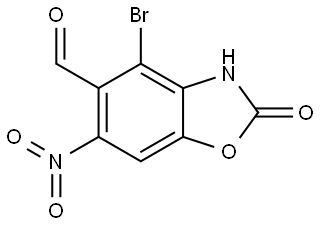 4-溴-6-硝基-2-氧代-2,3-二氢苯并[D]唑-5-甲醛 结构式